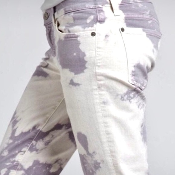 7 For All Mankind Denim - 7 For All Mankind NWT Roxanne Crop Cloud Tie Dye